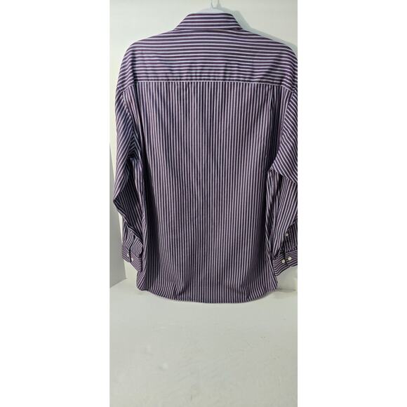 Perry Ellis Portfolio Mens Large Button Down Shirt 16 32/33 Pinstripe - Picture 4 of 6